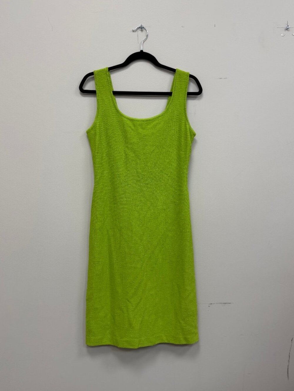 Vintage St. John Lime Green Dress w/ Buckle on Back
